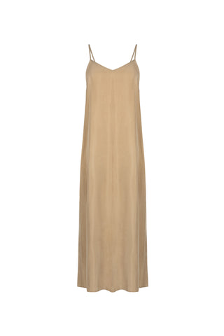 point brushed a-line dress