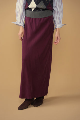 point brushed straight skirt