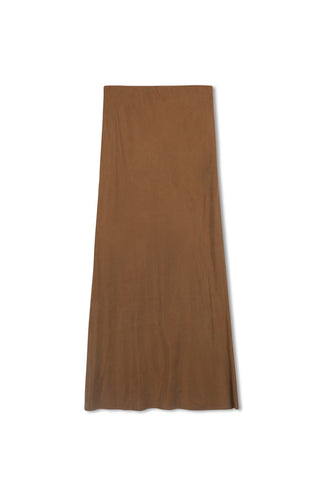 point brushed straight skirt
