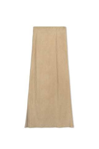 point brushed straight skirt