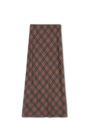 point brushed straight skirt