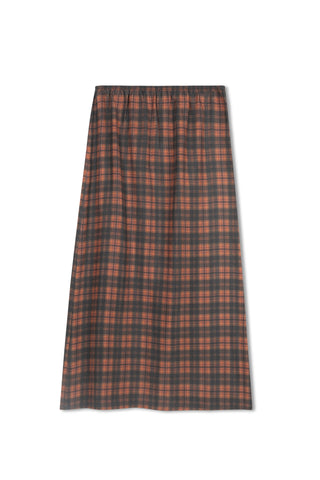 point brushed a-line skirt