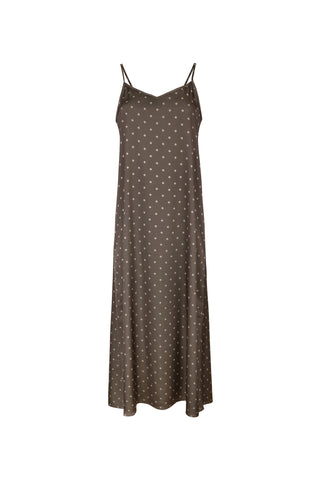 point satin a-line slip dress