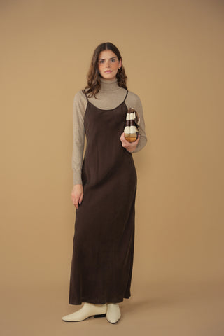 point brushed straight dress
