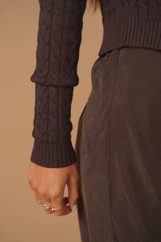 cinnamon cable cardi