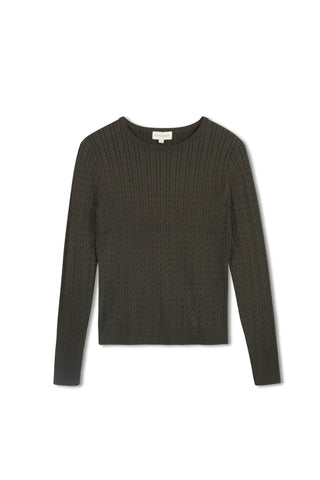 cinnamon cable crewneck - Hunter