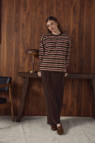 point striped boyfriend tee
