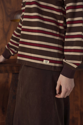 point striped boyfriend tee