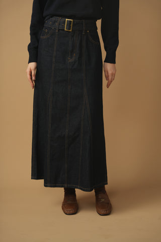 hd gored belted skirt