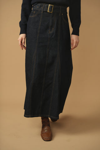 hd gored belted skirt