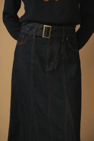 hd gored belted skirt