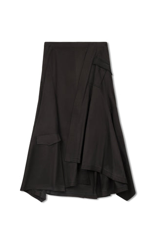 element handkerchief skirt - BLACK