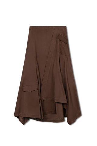 element handkerchief skirt - BROWN