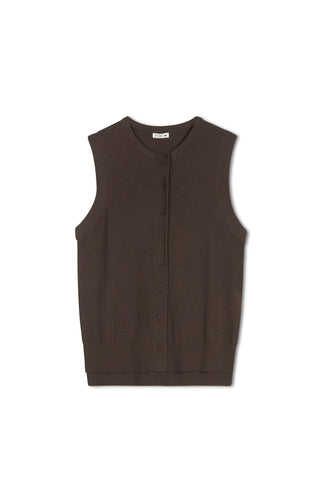 point high lo vest - CHOCOLATE