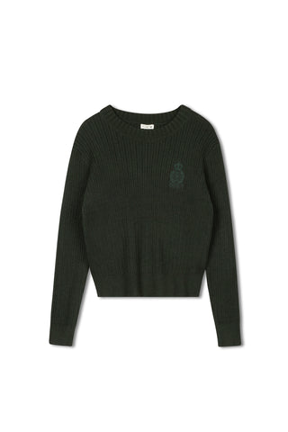 point cable crest sweater - HUNTER