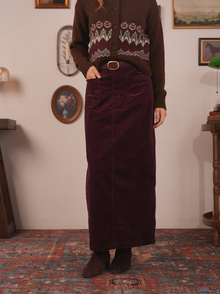 hd front pocket corduroy skirt