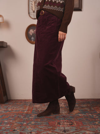 hd front pocket corduroy skirt