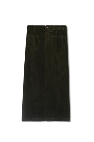 hd front pocket corduroy skirt - Hunter Green