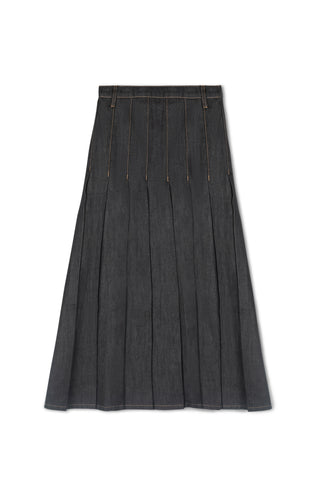 hd box pleated maxi skirt