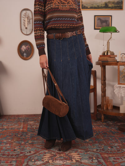 hd box pleated maxi skirt