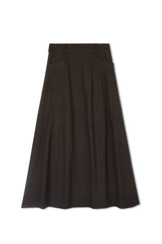 point twill cargo skirt