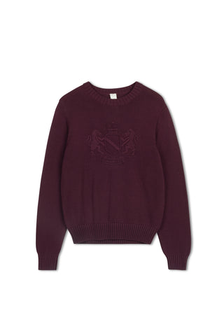 km crest embroidery sweater - Vineyard Wine