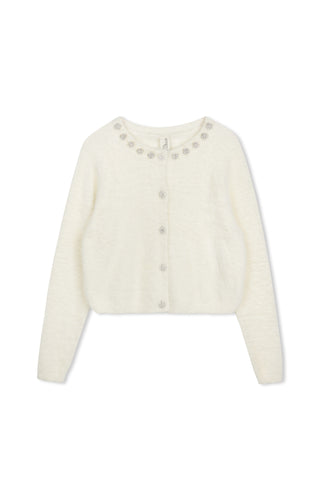 km embellished cardigan