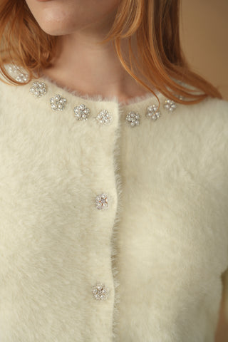 km embellished cardigan