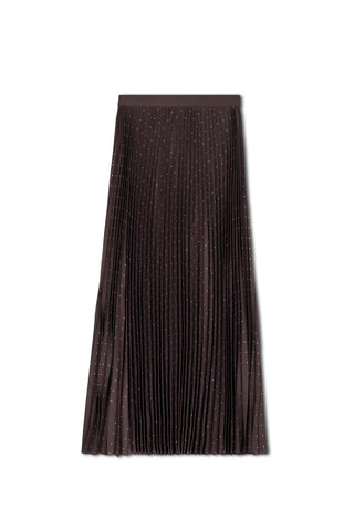 ceremony elastic waist maxi skirt - MINI DOT COFFEE