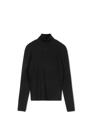 point twisted cable turtleneck