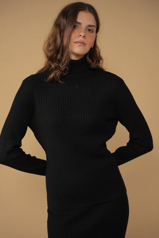 point twisted cable turtleneck