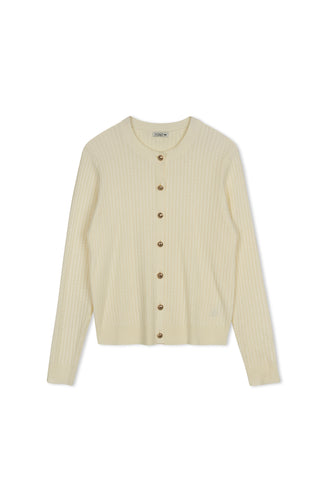 point twisted cable cardi - CREAM