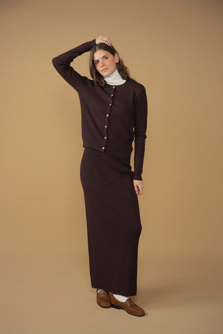 point twisted cable skirt