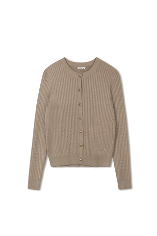 point twisted cable cardi
