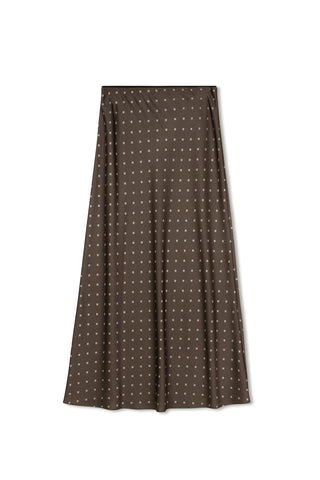 point satin a-line slip skirt
