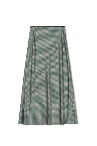 point satin a-line slip skirt