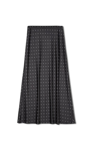 point satin a-line slip skirt