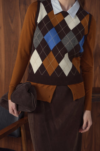 point argyle  vest