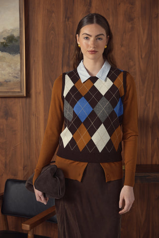 point argyle  vest