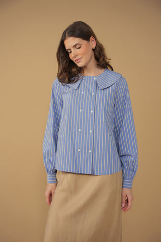point double breasted button up