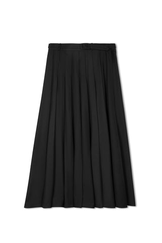ceremony pleated skirt - BLACK