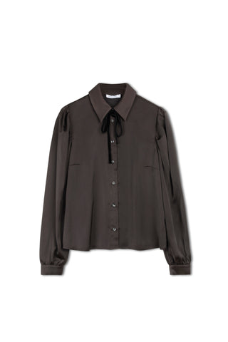 ceremony neck tie button down blouse