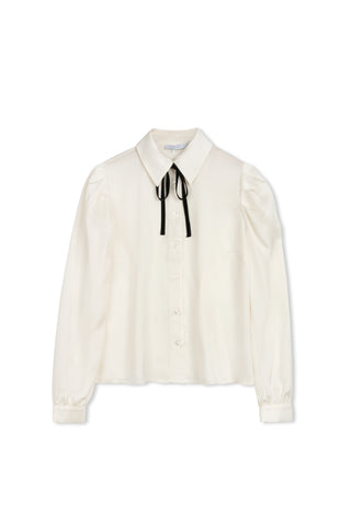 ceremony neck tie button down blouse