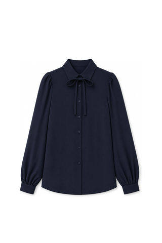 ceremony neck tie button down blouse