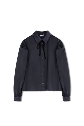 ceremony neck tie button down blouse
