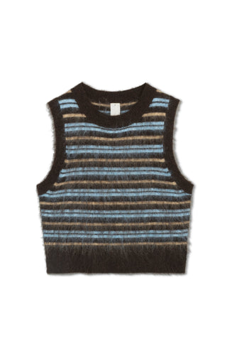km soft stripe vest