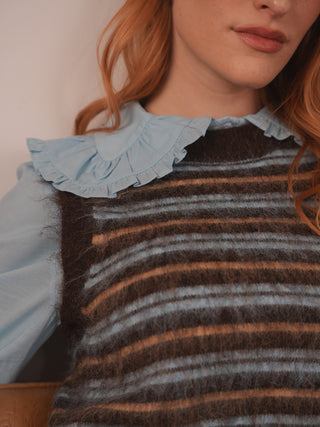 km soft stripe vest