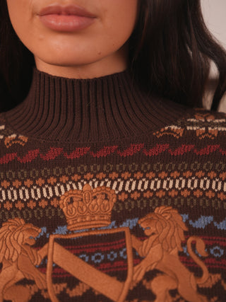 km fairaisle crest sweater