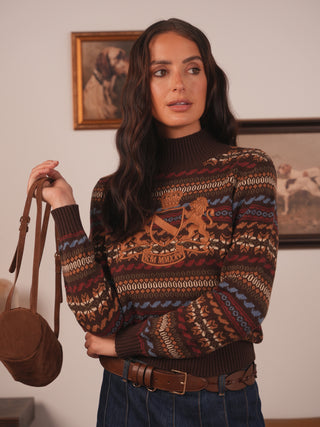 km fairaisle crest sweater