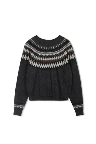 km fairaisle crew sweater